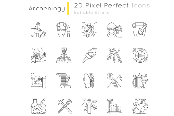 Evaluating the Archeology Linear Icons Set for Design Projects