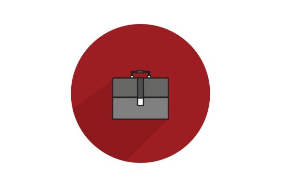 Flat Icon - Business Briefcase: A Versatile Asset for Professional Design