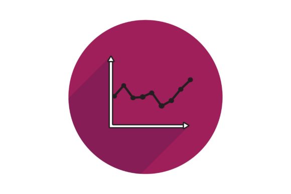 Flat Icon Business Line Chart Design Assets