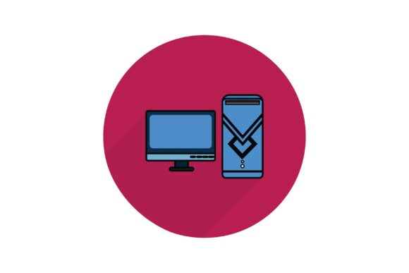 Flat Icon - Business PC: Strategic Visual Assets for Professional Communication