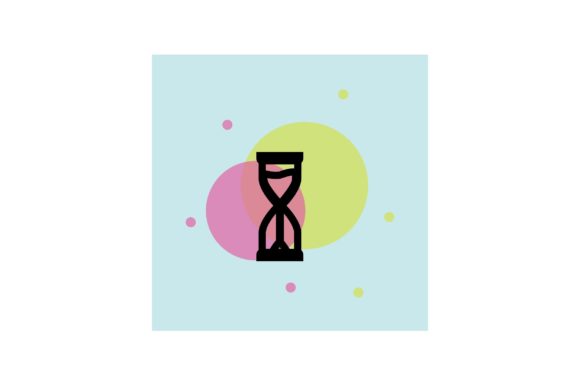 Flat Icon Education Hour Glass Design Asset