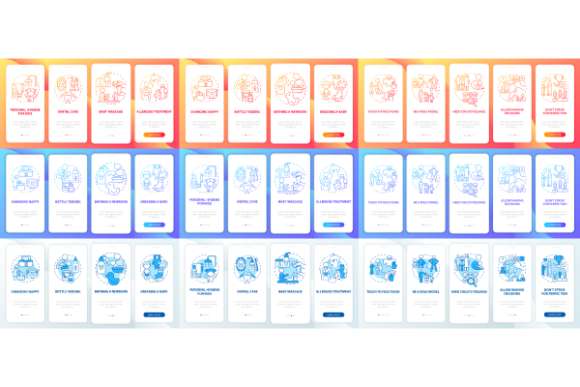 Raising Child App Screen Bundle for Modern UI
