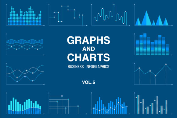 Statistic Data Graphs and Charts Vector Assets